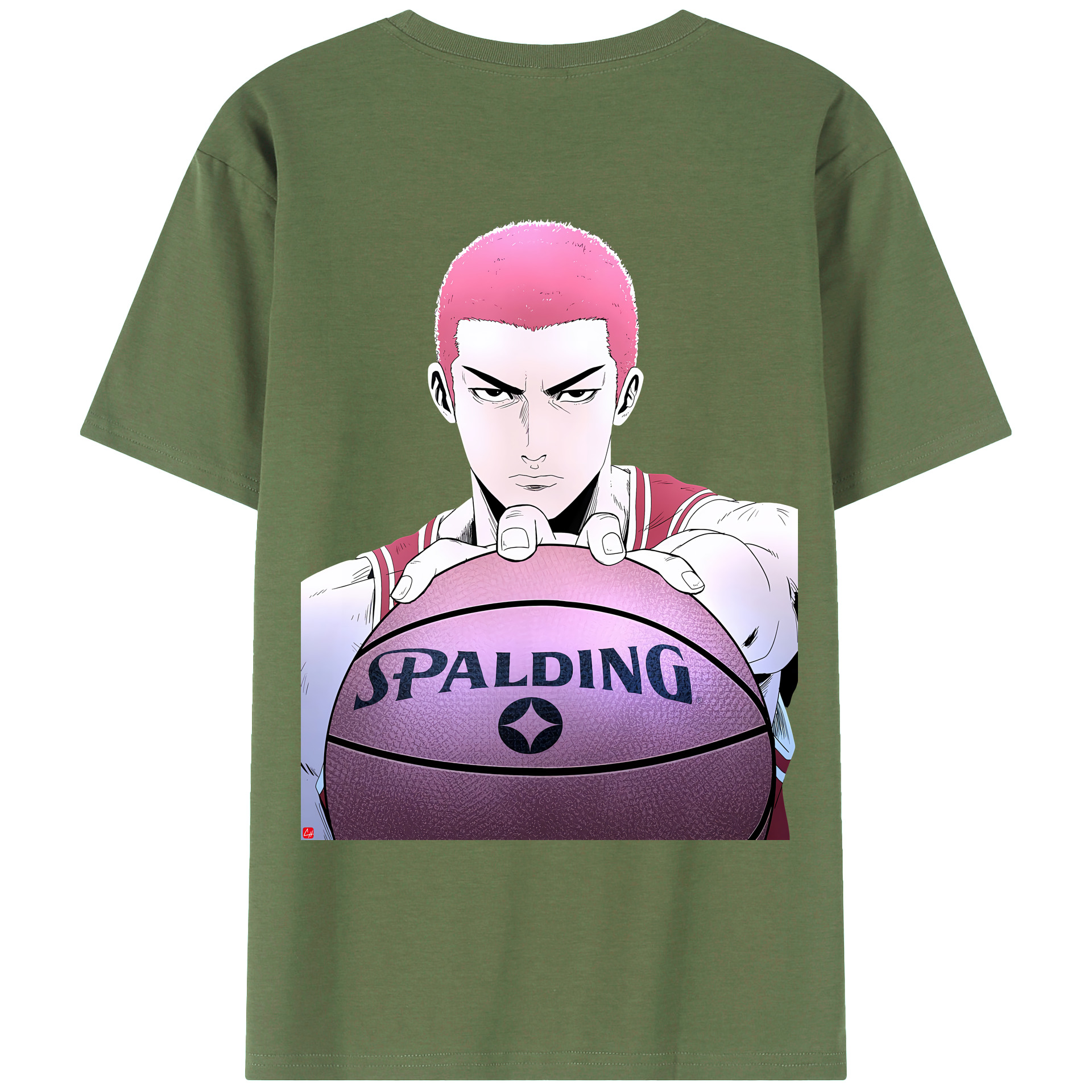（画像用） SLAM DUNK／スラムダンク 綿100％ メンズ半袖Tシャツ（バックプリント） 通気性